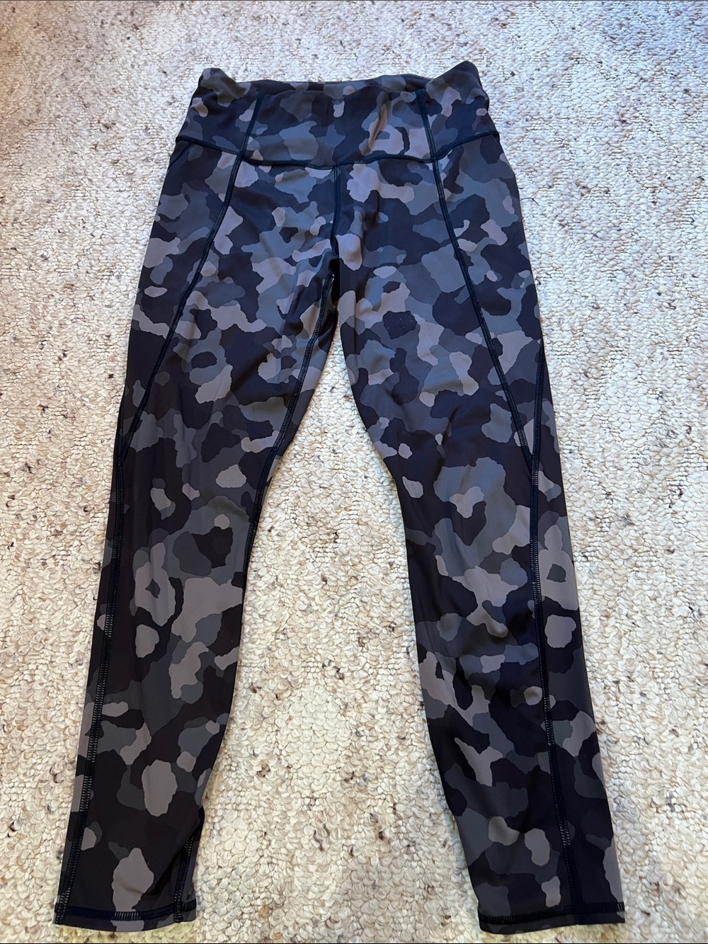 athleta Camo Leggings in Black and Gray